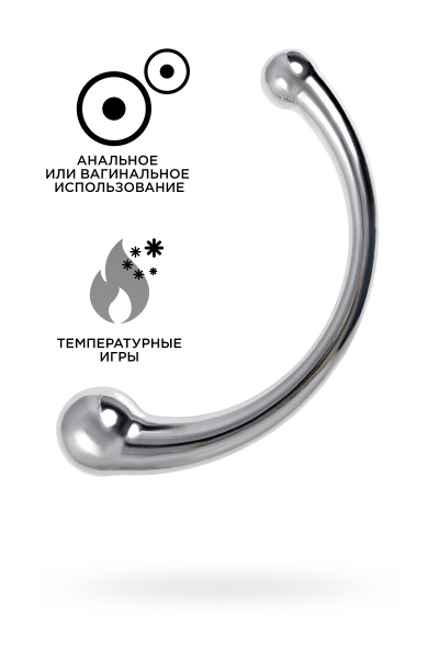 Металлический дилдо TOYFA Metall, металл, серебристый, 21 см