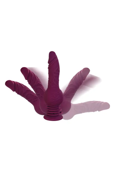 Мини секс-машина Striker с пультом ДУ, MotorLovers by TOYFA, силикон, фиолетовый, 23,5 см