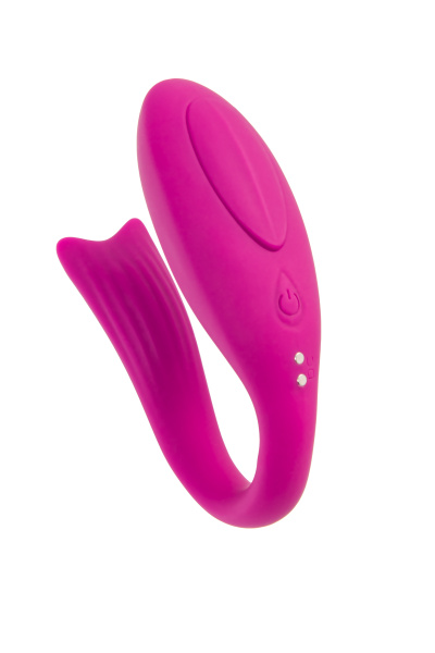 Вибратор для пар A-TOYS Dolphy, силикон, розовый, 9,6 см