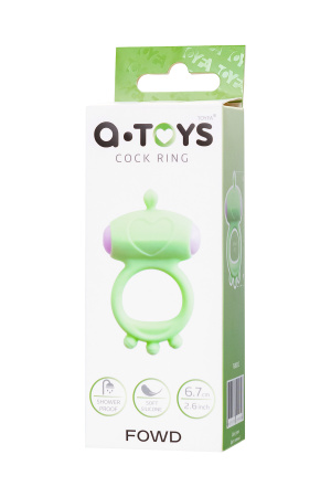 Виброкольцо на пенис TOYFA A-Toys Fowd, силикон, зеленое, Ø 2,6 см