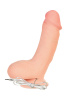 Вибратор реалистичный  TOYFA RealStick Elite Vibro, TPR, телесный, 7 режимов вибрации, 18,5 см