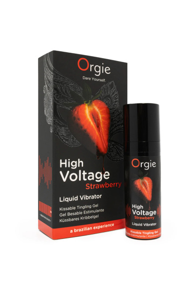 Гель для массажа ORGIE High Voltage Strawberry с усиленным эффектом вибрации, клубника, 15 мл